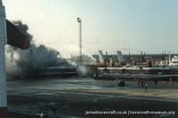 SRN4 The Prince of Wales (GH-2054) destroyed by fire at Dover